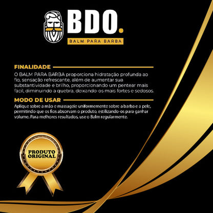 Balm Bdo Barba E Bigode Hidratante - Formula Exclusiva